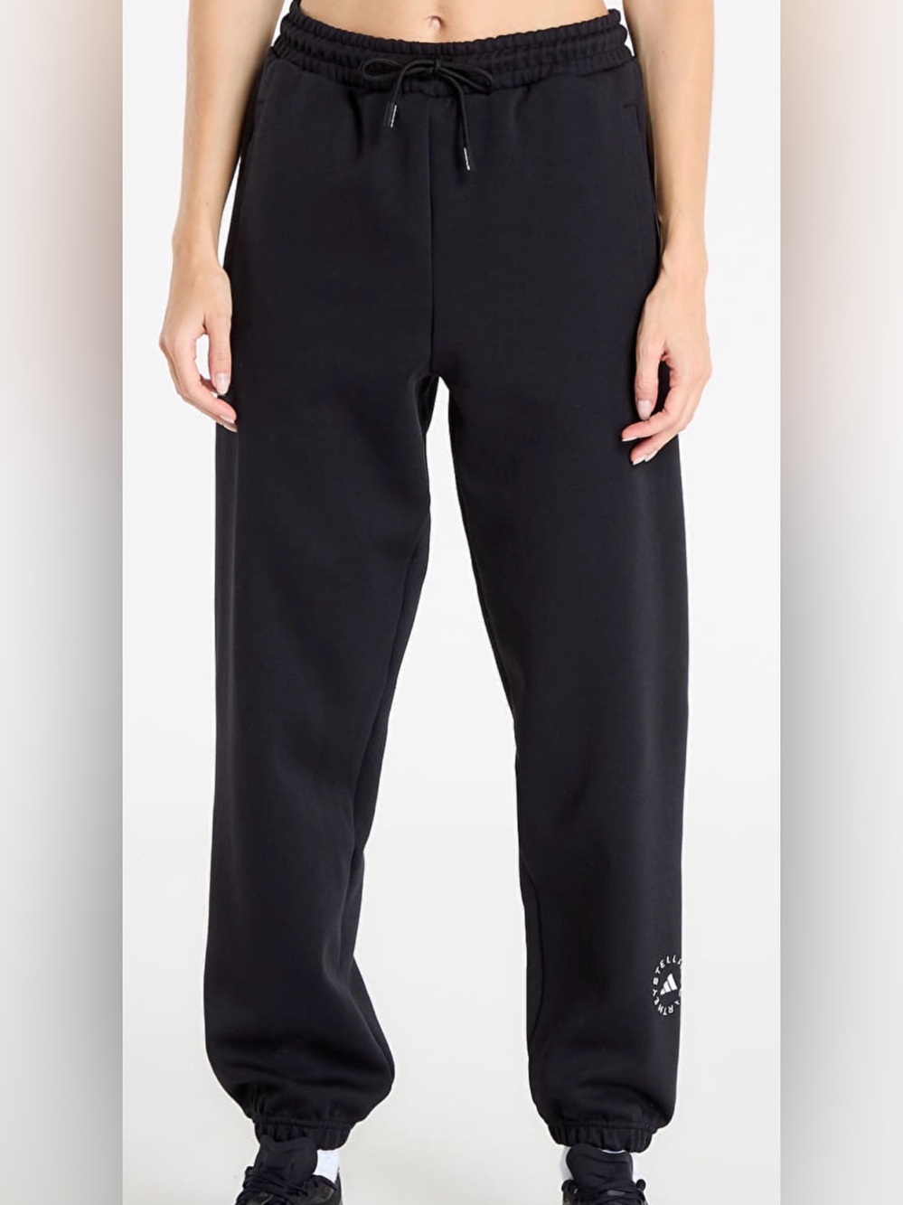 Stella McCartney Black Wide-Leg Drawstring Track Pants